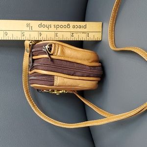 Genuine leather expandable mini bag